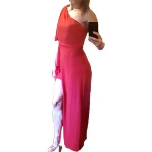 BCBG Max Azria lipstick red long dress